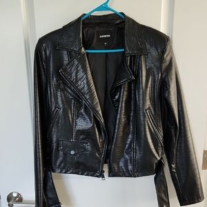 Never Worn Express Black Faux Leather Jacket